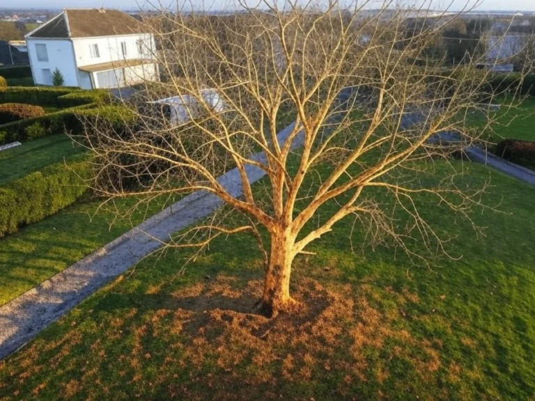 Vue d'un arbre dangereux nécessitant un abattage pour protéger les personnes et les biens environnants, illustrant notre service d'abattage professionnel dans le Val d'Oise (95) - Abattage d'arbres - Élagage et Paysagiste Val-d'Oise (95).
